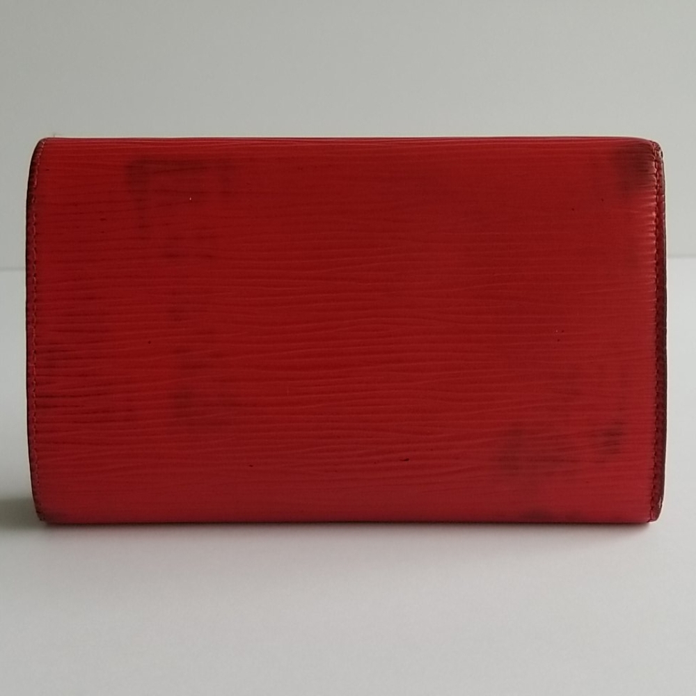 Louis Vuitton Red Epi Porte Monnaie Tresor Wallet - Picture 2 of 16